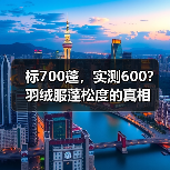 标700蓬，实测600？羽绒服蓬松度的真相