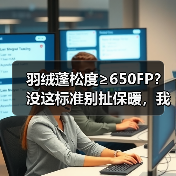 羽绒蓬松度≥650FP？没这标准别扯保暖，我踩坑五年才明白